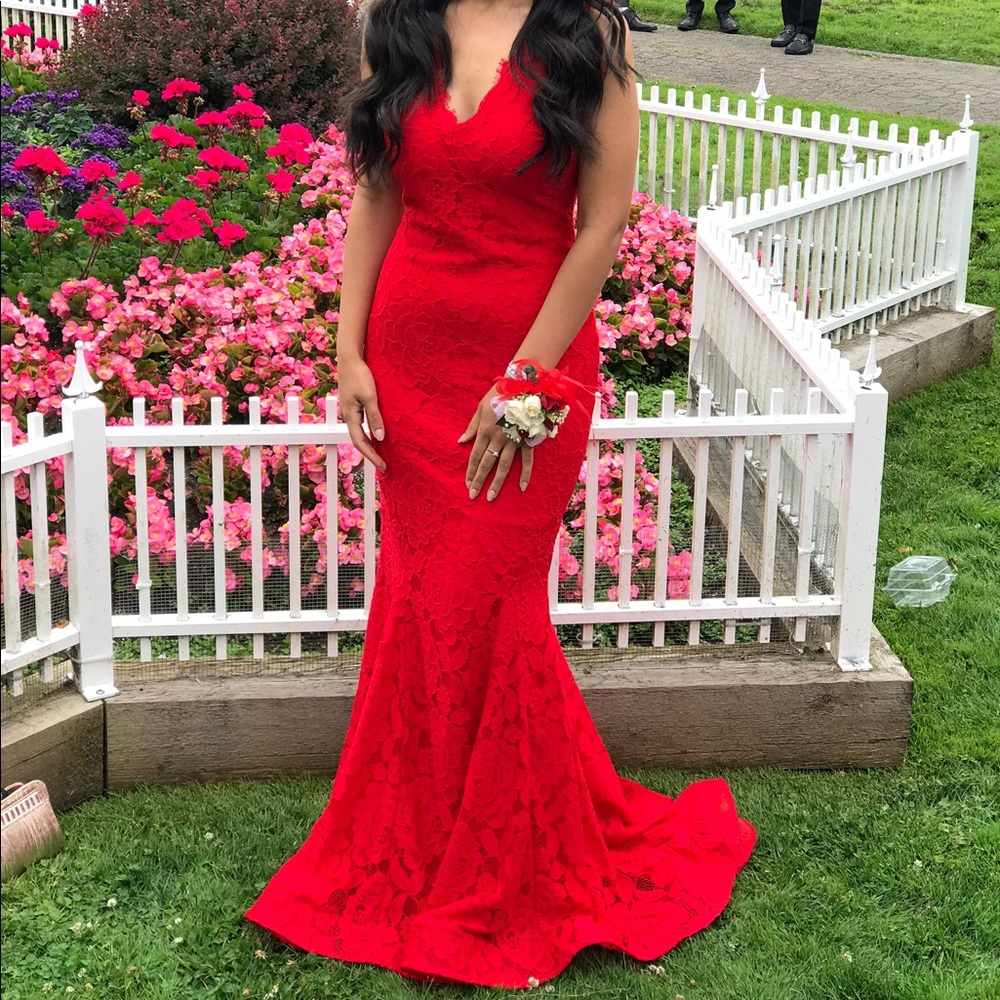 Red Lace gown